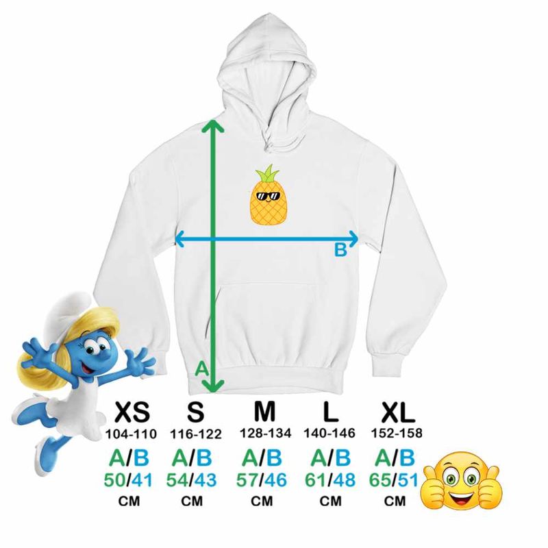 Fashion, accesorii si bijuterii - Copii - Imbracaminte copii - Pulovere si hanorace copii - Hanorac Copii Baieti Squishmallows Ananas Squish, alb, marime L Copii - Infinity.ro