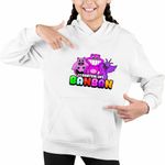 Fashion, accesorii si bijuterii - Copii - Imbracaminte copii - Pulovere si hanorace copii - Hanorac Copii Fete Banban Pigster Larry Steve, alb, marime M Copii - Infinity.ro