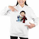 Fashion, accesorii si bijuterii - Copii - Imbracaminte copii - Pulovere si hanorace copii - Hanorac Copii Fete Mr Bean Bluey Tiktok, alb, marime M Copii - Infinity.ro