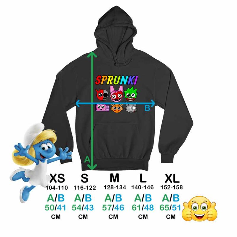 Fashion, accesorii si bijuterii - Copii - Imbracaminte copii - Pulovere si hanorace copii - Hanorac Copii Baieti Sprunki Horror Beats, negru, marime XS Copii - Infinity.ro