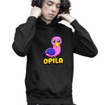 Fashion, accesorii si bijuterii - Copii - Imbracaminte copii - Pulovere si hanorace copii - Hanorac Copii Baieti Banban Opila Bird Gradinita, negru, marime XL Copii - Infinity.ro
