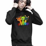 Fashion, accesorii si bijuterii - Copii - Imbracaminte copii - Pulovere si hanorace copii - Hanorac Copii Baieti Sprunki Music Maker Game, negru, marime XS Copii - Infinity.ro