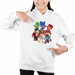Fashion, accesorii si bijuterii - Copii - Imbracaminte copii - Pulovere si hanorace copii - Hanorac Copii Fete PJ Masks Roblox Minecraft, alb, marime M Copii - Infinity.ro
