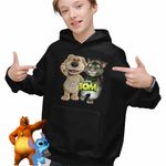 Fashion, accesorii si bijuterii - Copii - Imbracaminte copii - Pulovere si hanorace copii - Hanorac Copii Baieti Ben Talking Tom Best Friends, negru, marime XL Copii - Infinity.ro