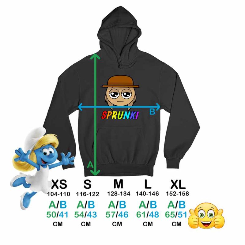 Fashion, accesorii si bijuterii - Copii - Imbracaminte copii - Pulovere si hanorace copii - Hanorac Copii Baieti Sprunki Tunner Hat, negru, marime XS Copii - Infinity.ro