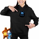 Fashion, accesorii si bijuterii - Copii - Imbracaminte copii - Pulovere si hanorace copii - Hanorac Copii Fete Squishmallows Schelet Halloween, negru, marime L Copii - Infinity.ro
