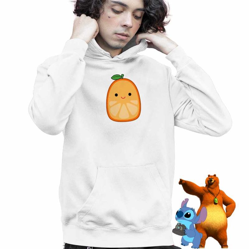 Fashion, accesorii si bijuterii - Copii - Imbracaminte copii - Pulovere si hanorace copii - Hanorac Copii Baieti Squishmallows Portocala, alb, marime L Copii - Infinity.ro