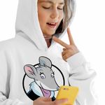 Fashion, accesorii si bijuterii - Copii - Imbracaminte copii - Pulovere si hanorace copii - Hanorac Copii Fete Thea Geronimo Stilton, alb, marime S Copii - Infinity.ro