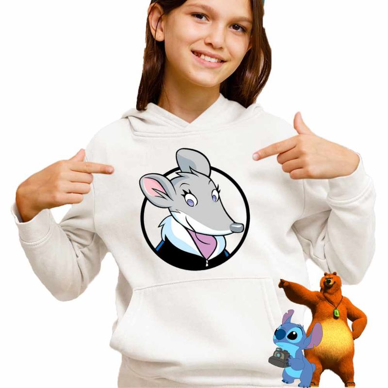 Fashion, accesorii si bijuterii - Copii - Imbracaminte copii - Pulovere si hanorace copii - Hanorac Copii Fete Thea Geronimo Stilton, alb, marime S Copii - Infinity.ro