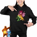 Fashion, accesorii si bijuterii - Copii - Imbracaminte copii - Pulovere si hanorace copii - Hanorac Copii Fete Owlette Creeper Garda Felina Kion, negru, marime XS Copii - Infinity.ro