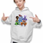 Fashion, accesorii si bijuterii - Copii - Imbracaminte copii - Pulovere si hanorace copii - Hanorac Copii Baieti Robogobo All Team Roboti, alb, marime XL Copii - Infinity.ro