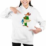 Fashion, accesorii si bijuterii - Copii - Imbracaminte copii - Pulovere si hanorace copii - Hanorac Copii Fete Geronimo Stilton Desene Animate Ziarist, alb, marime M Copii - Infinity.ro