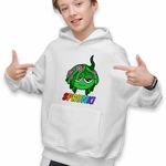Fashion, accesorii si bijuterii - Copii - Imbracaminte copii - Pulovere si hanorace copii - Hanorac Copii Baieti Sprunki Green Sound Music Game, alb, marime S Copii - Infinity.ro