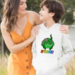 Fashion, accesorii si bijuterii - Copii - Imbracaminte copii - Pulovere si hanorace copii - Hanorac Copii Baieti Sprunki Green Sound Music Game, alb, marime S Copii - Infinity.ro
