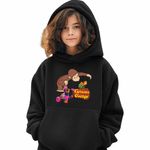 Fashion, accesorii si bijuterii - Copii - Imbracaminte copii - Pulovere si hanorace copii - Hanorac Copii Fete Curious George Creeper Gradina Zoologica, negru, marime XL Copii - Infinity.ro