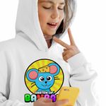 Fashion, accesorii si bijuterii - Copii - Imbracaminte copii - Pulovere si hanorace copii - Hanorac Copii Fete Banban Mouse Tom Gradinita, alb, marime L Copii - Infinity.ro