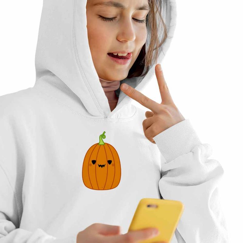 Fashion, accesorii si bijuterii - Copii - Imbracaminte copii - Pulovere si hanorace copii - Hanorac Copii Fete Squishmallows Dovleac Halloween, alb, marime L Copii - Infinity.ro