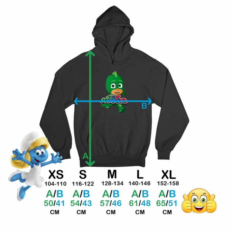 Fashion, accesorii si bijuterii - Copii - Imbracaminte copii - Pulovere si hanorace copii - Hanorac Copii Fete Eroii Pijama Gekko Pjmasks, negru, marime M Copii - Infinity.ro