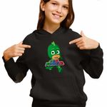 Fashion, accesorii si bijuterii - Copii - Imbracaminte copii - Pulovere si hanorace copii - Hanorac Copii Fete Eroii Pijama Gekko Pjmasks, negru, marime M Copii - Infinity.ro
