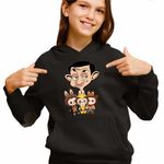 Fashion, accesorii si bijuterii - Copii - Imbracaminte copii - Pulovere si hanorace copii - Hanorac Copii Fete Mr Bean Labubu, negru, marime XL Copii - Infinity.ro