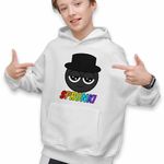 Fashion, accesorii si bijuterii - Copii - Imbracaminte copii - Pulovere si hanorace copii - Hanorac Copii Baieti Sprunki Black Music Game, alb, marime M Copii - Infinity.ro