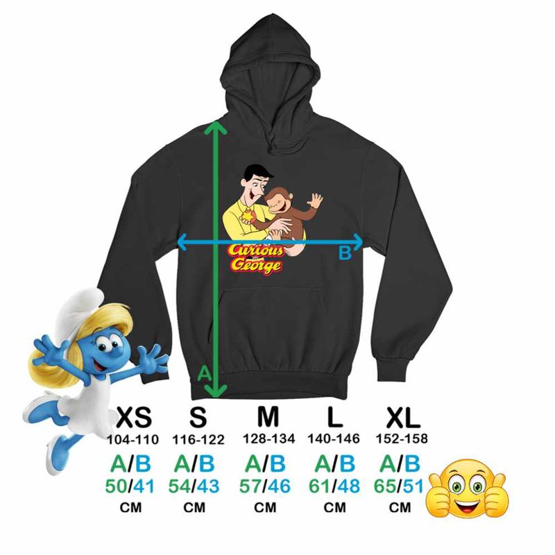 Fashion, accesorii si bijuterii - Copii - Imbracaminte copii - Pulovere si hanorace copii - Hanorac Copii Baieti Curiosul George Teodor Zoo, negru, marime M Copii - Infinity.ro