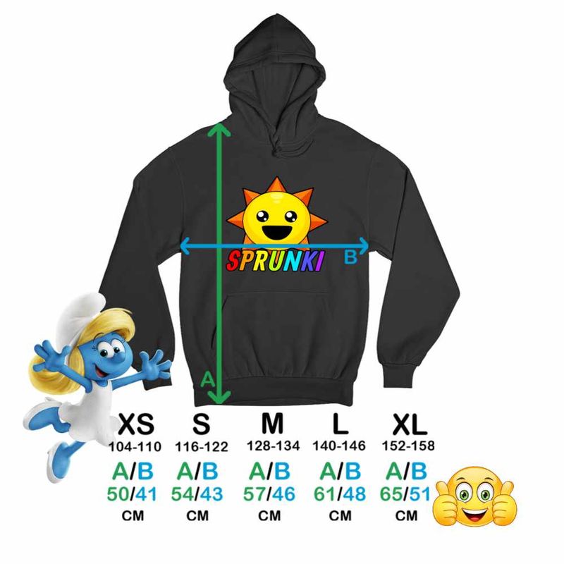 Fashion, accesorii si bijuterii - Copii - Imbracaminte copii - Pulovere si hanorace copii - Hanorac Copii Baieti Sprunki Sun Fun Music Game, negru, marime L Copii - Infinity.ro