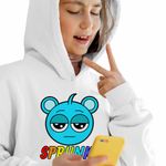 Fashion, accesorii si bijuterii - Copii - Imbracaminte copii - Pulovere si hanorace copii - Hanorac Copii Fete Sprunki Music Game Sky, alb, marime M Copii - Infinity.ro