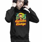Fashion, accesorii si bijuterii - Copii - Imbracaminte copii - Pulovere si hanorace copii - Hanorac Copii Baieti Curiosul George Jungla Desene Animate, negru, marime S Copii - Infinity.ro