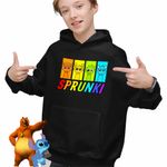 Fashion, accesorii si bijuterii - Copii - Imbracaminte copii - Pulovere si hanorace copii - Hanorac Copii Baieti Sprunki Music Notes Gamer, negru, marime M Copii - Infinity.ro