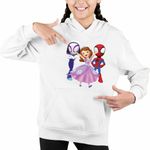 Fashion, accesorii si bijuterii - Copii - Imbracaminte copii - Pulovere si hanorace copii - Hanorac Copii Fete Sofia Intai Paienjenel Fantoma Paianjen, alb, marime L Copii - Infinity.ro