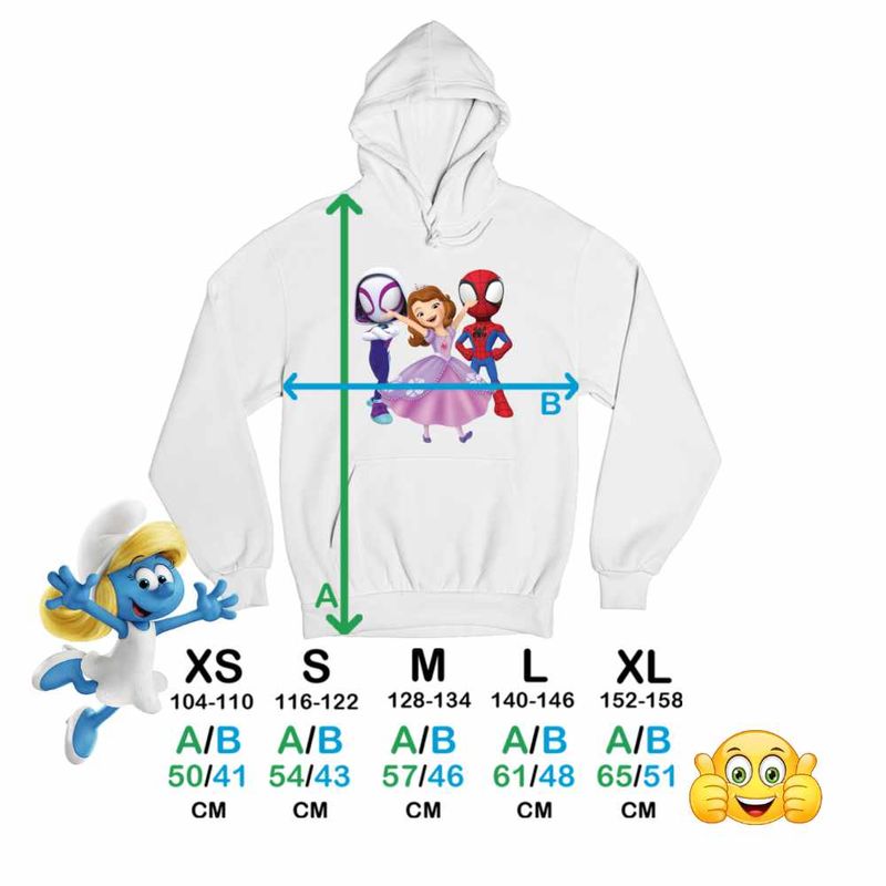 Fashion, accesorii si bijuterii - Copii - Imbracaminte copii - Pulovere si hanorace copii - Hanorac Copii Fete Sofia Intai Paienjenel Fantoma Paianjen, alb, marime L Copii - Infinity.ro