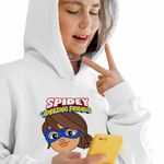 Fashion, accesorii si bijuterii - Copii - Imbracaminte copii - Pulovere si hanorace copii - Hanorac Copii Fete Ms Marvel Spidey mis, alb, marime M Copii - Infinity.ro