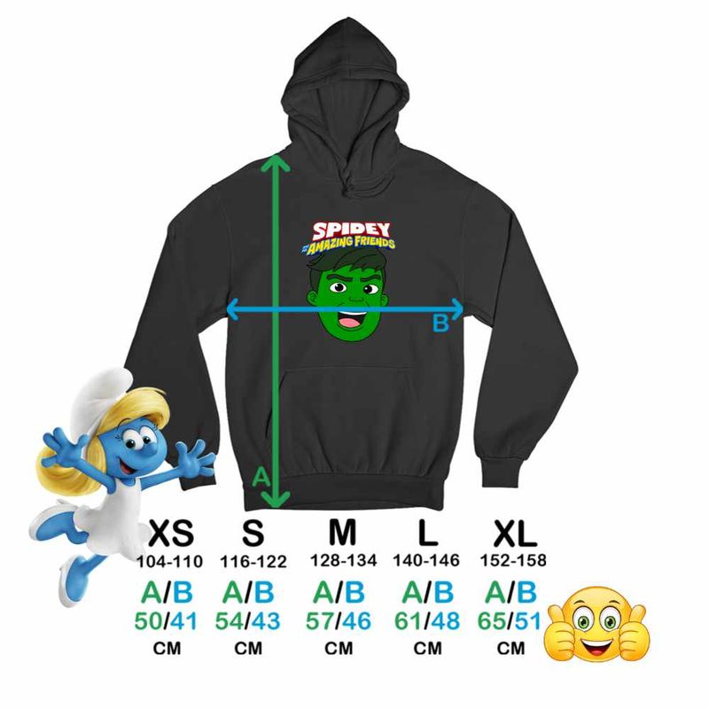Fashion, accesorii si bijuterii - Copii - Imbracaminte copii - Pulovere si hanorace copii - Hanorac Copii Baieti Hulk Spidey Marvel hulc, negru, marime S Copii - Infinity.ro