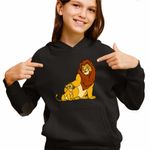 Fashion, accesorii si bijuterii - Copii - Imbracaminte copii - Pulovere si hanorace copii - Hanorac Copii Fete Mufasa Simba Regele Leu Lion King, negru, marime S Copii - Infinity.ro