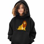 Fashion, accesorii si bijuterii - Copii - Imbracaminte copii - Pulovere si hanorace copii - Hanorac Copii Fete Mufasa Simba Regele Leu Lion King, negru, marime S Copii - Infinity.ro