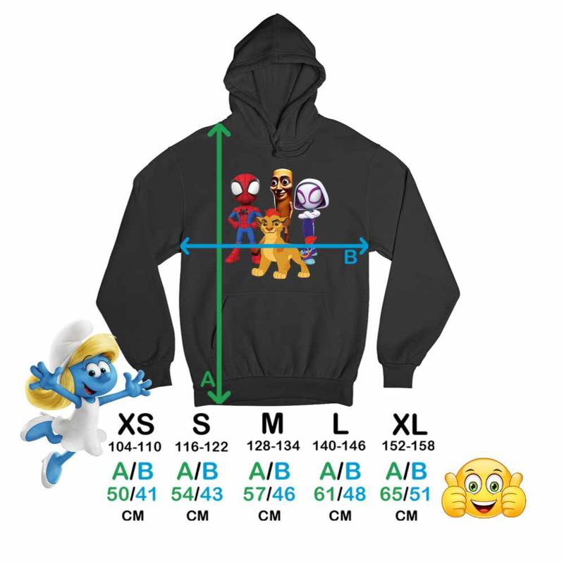 Fashion, accesorii si bijuterii - Copii - Imbracaminte copii - Pulovere si hanorace copii - Hanorac Copii Fete Tung Sahur Garda Felina Paienjenel TikTok, negru, marime S Copii - Infinity.ro