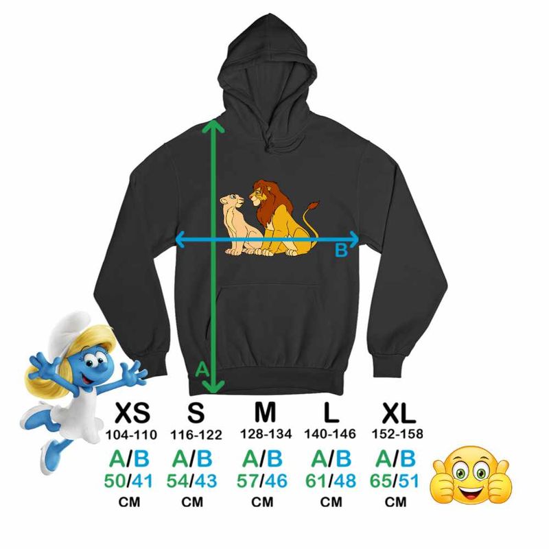 Fashion, accesorii si bijuterii - Copii - Imbracaminte copii - Pulovere si hanorace copii - Hanorac Copii Fete Mufasa Sarabi Lion King, negru, marime L Copii - Infinity.ro