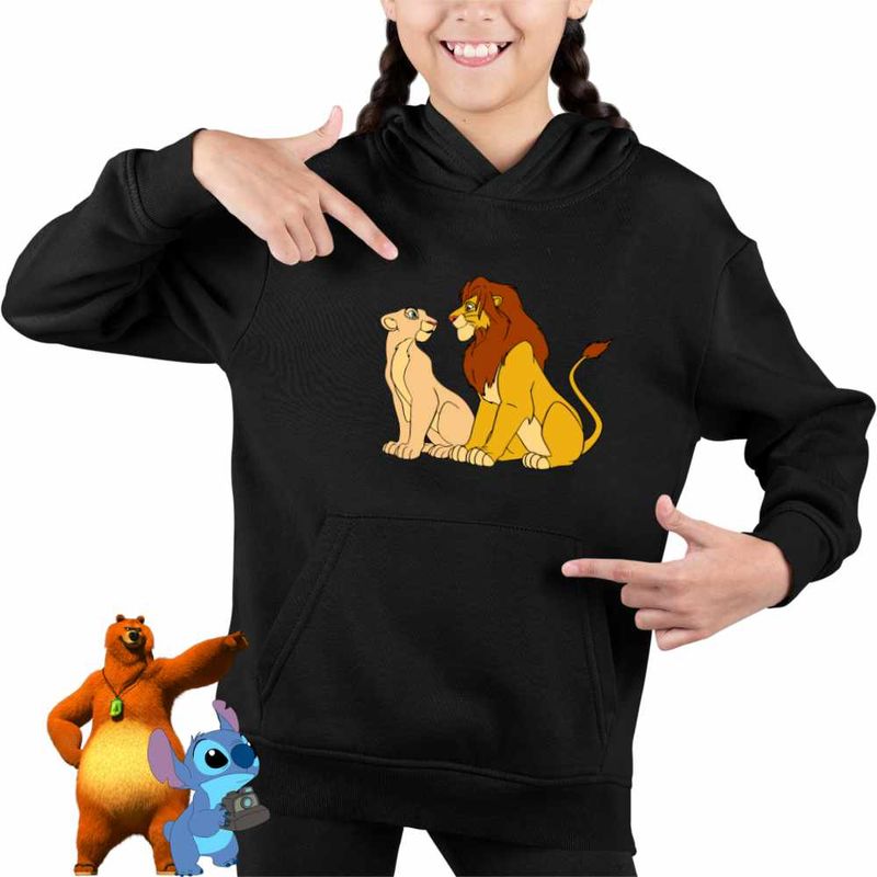 Fashion, accesorii si bijuterii - Copii - Imbracaminte copii - Pulovere si hanorace copii - Hanorac Copii Fete Mufasa Sarabi Lion King, negru, marime L Copii - Infinity.ro