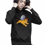 Fashion, accesorii si bijuterii - Copii - Imbracaminte copii - Pulovere si hanorace copii - Hanorac Copii Baieti Kion Bunga Garda Felina, negru, marime L Copii - Infinity.ro