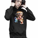 Fashion, accesorii si bijuterii - Copii - Imbracaminte copii - Pulovere si hanorace copii - Hanorac Copii Baieti Bluey Balerina Capucina One Piece, negru, marime M Copii - Infinity.ro