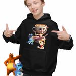 Fashion, accesorii si bijuterii - Copii - Imbracaminte copii - Pulovere si hanorace copii - Hanorac Copii Baieti Bluey Balerina Capucina One Piece, negru, marime M Copii - Infinity.ro