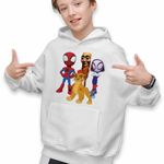 Fashion, accesorii si bijuterii - Copii - Imbracaminte copii - Pulovere si hanorace copii - Hanorac Copii Baieti Tung Sahur Garda Felina Paienjenel TikTok, alb, marime XS Copii - Infinity.ro