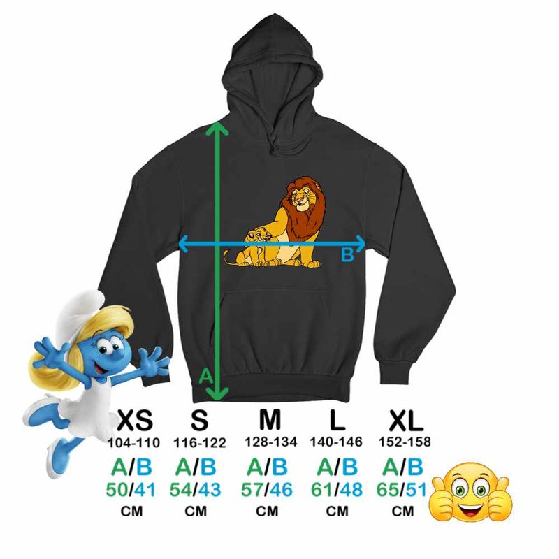 Fashion, accesorii si bijuterii - Copii - Imbracaminte copii - Pulovere si hanorace copii - Hanorac Copii Baieti Mufasa Simba Regele Leu Lion King, negru, marime S Copii - Infinity.ro