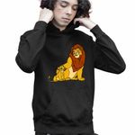 Fashion, accesorii si bijuterii - Copii - Imbracaminte copii - Pulovere si hanorace copii - Hanorac Copii Baieti Mufasa Simba Regele Leu Lion King, negru, marime S Copii - Infinity.ro