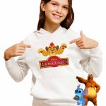 Fashion, accesorii si bijuterii - Copii - Imbracaminte copii - Pulovere si hanorace copii - Hanorac Copii Fete Lion Guard Kion Garda Felina, alb, marime S Copii - Infinity.ro