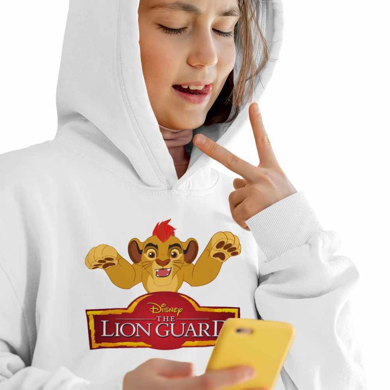 Fashion, accesorii si bijuterii - Copii - Imbracaminte copii - Pulovere si hanorace copii - Hanorac Copii Fete Lion Guard Kion Garda Felina, alb, marime S Copii - Infinity.ro