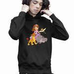 Fashion, accesorii si bijuterii - Copii - Imbracaminte copii - Pulovere si hanorace copii - Hanorac Copii Baieti Garda Felina Sofia Beshte Ono, negru, marime XS Copii - Infinity.ro