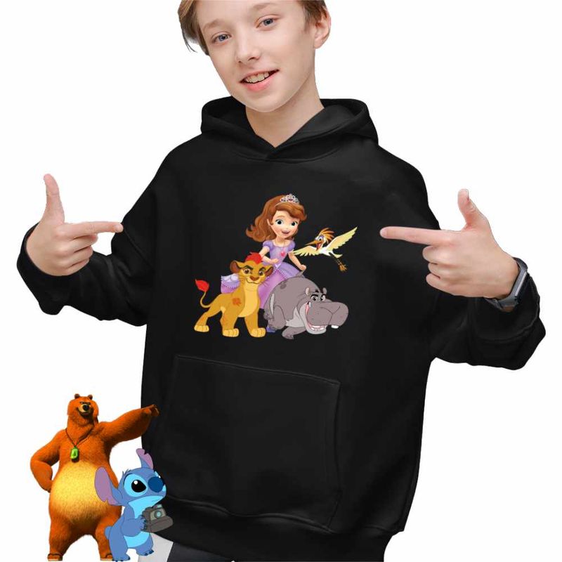 Fashion, accesorii si bijuterii - Copii - Imbracaminte copii - Pulovere si hanorace copii - Hanorac Copii Baieti Garda Felina Sofia Beshte Ono, negru, marime XS Copii - Infinity.ro