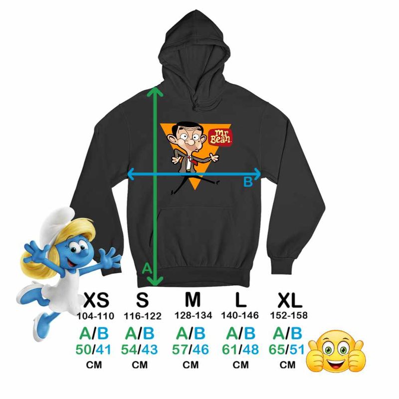Fashion, accesorii si bijuterii - Copii - Imbracaminte copii - Pulovere si hanorace copii - Hanorac Copii Baieti Mr Bean Desene Animate, negru, marime XL Copii - Infinity.ro